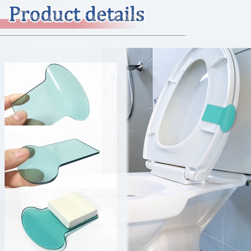yuntop 6 Pcs 3 Colors Toilet Cover Lifter Handle Seat Holder Lift Tools Avoid Touching Lift Tools Seat Cover Lifter Bathroom Accessories for Office, School, Home, Hotel (Red, White, Green) - Image 5
