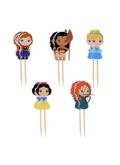 Confetti Confetti! Princess Cupcake Toppers Birthday Cake Decorations Party Supplies Decor, 20 counts  - Image 3