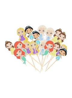 Confetti Confetti! Princess Cupcake Toppers Birthday Cake Decorations Party Supplies Decor, 20 counts  - Image 1