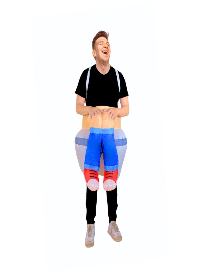 PTS Inflatable Costume Adult, Blow Up Ride On Toilet Costume for Halloween Inflatables Cosplay Party - Image 2