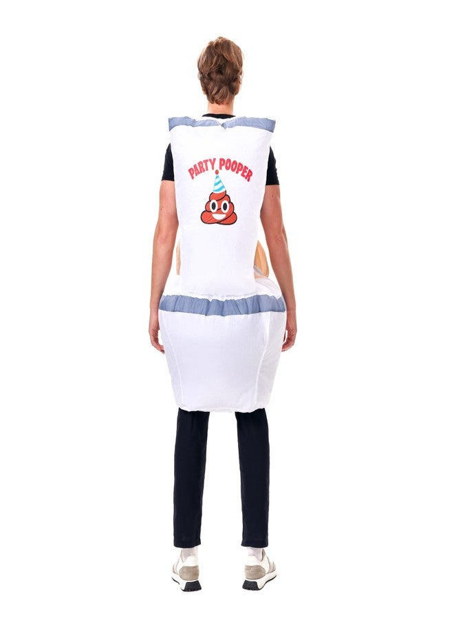 PTS Inflatable Costume Adult, Blow Up Ride On Toilet Costume for Halloween Inflatables Cosplay Party - Image 4