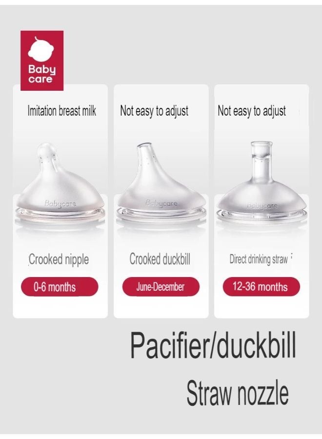 Baby Care Baby Bottle Nipple with Gravity Straw Set and Air Disc - Soft Silicon & BPA-Free, Baby Feeding Bottle Nipple for Nopayon 0.3 Pro Glass Bottles, Ideal for Newborns and Infants Age 3-6 Months - Image 4
