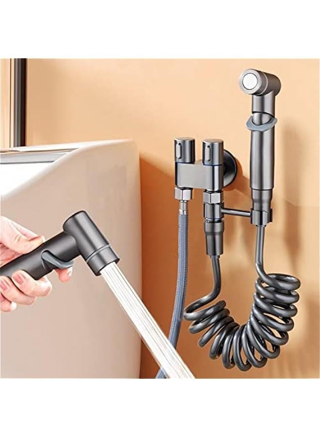 1-In-2-Out Dual Control Valve, Bathroom Faucet Double Handle Dual Control, Dual Control Valve for Bidet and Shower (dual control valve with faucet,silver) - Image 4