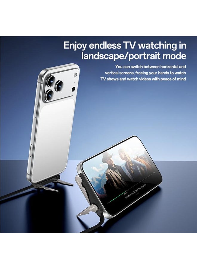 Yesido CA207 60W USB Type-C to Type-C Fast Charging Data Cable with Foldable Stand, Built-in smart chip, High-Speed Data Transfer 1.2M Braided Cable - Image 3