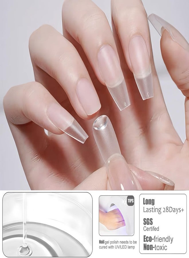 Vishine 2 Pcs 16ml Nail Glue Gel for Nail Tips Long Lasting Extension Glue for Clear Nail Tips and Clear Press On Nails,Brush On Gel X Nail Glue Salon Art DIY at Home Need UV Light Cured - Image 4