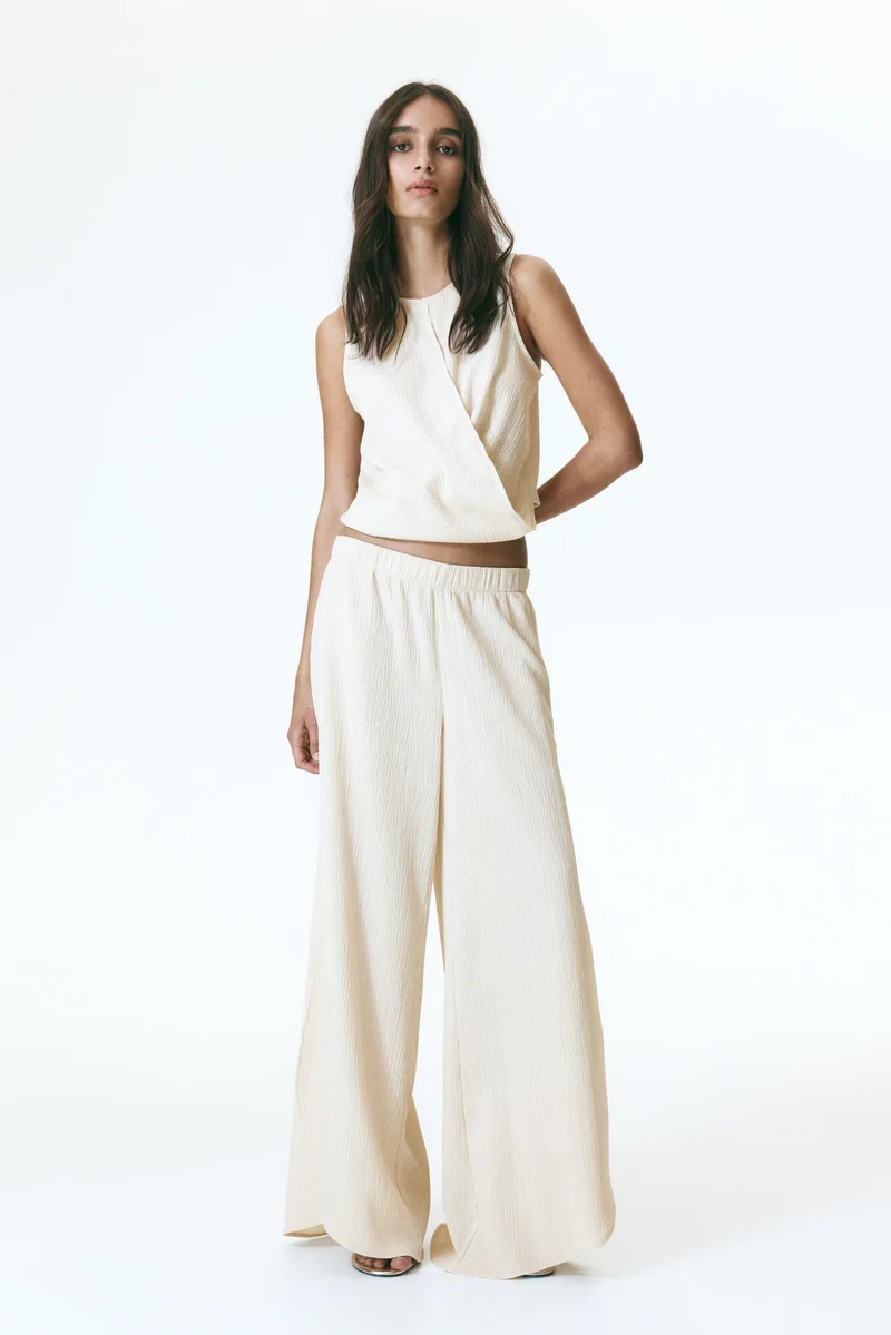 H&M Wrap-detail crinkled top