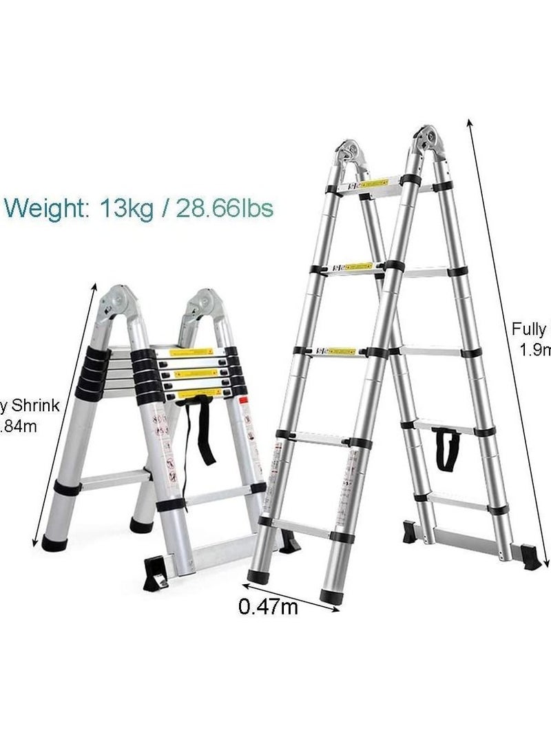 Folding ladder with a height of 3.8 meters