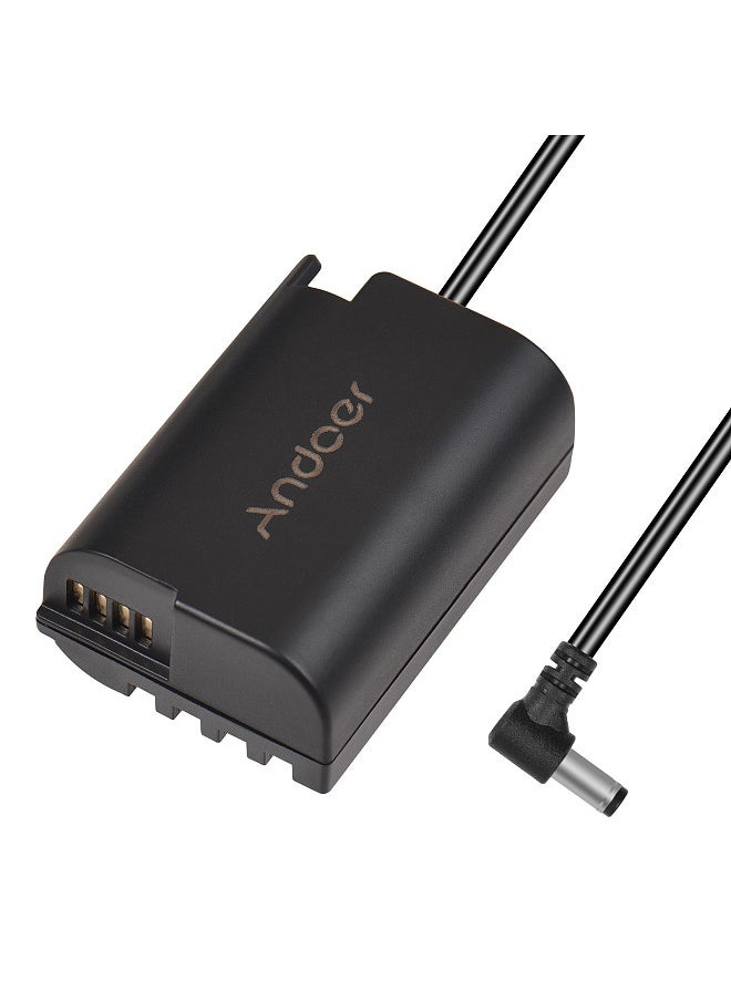ANDOER - DMW-DCC17 Dummy Battery with DC Male Connector Straight Cable DC to DMW-BLK22 Dummy Battery Coupler Accessory Replacement for Panasonic LUMIX S5 DC-S5 DC-S5K DC-S5GK GH6 Cameras - Image 1