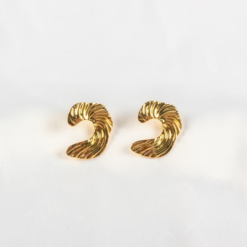 حلق أستانليس ستيل ذهبي - Image 1