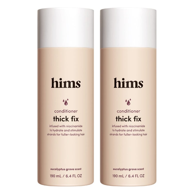 HIMS & HERS hims Thick Fix Conditioner - Hair Loss Conditioner With Niacinamide - Supports Hair Growth Treatment - Fresh Eucalyptus Grove, 2 pack, 6.4oz - Image 1