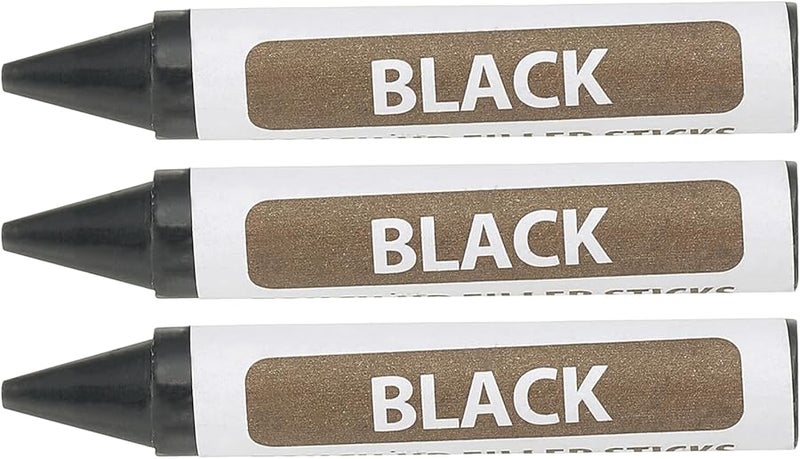 Patikil 3Pcs Black Wax Wood Filler Sticks Furniture Repair Crayons For Scratches Tables Floors - Image 2