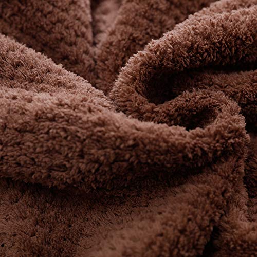 Mbestl M-bestl 2 Pack Hair Drying Towels,Hair Wrap Towels,Absorbent Microfiber Hair Towel Turban with Button Design to Dry Hair More Quicker（Khaki&Coffee） - Image 4