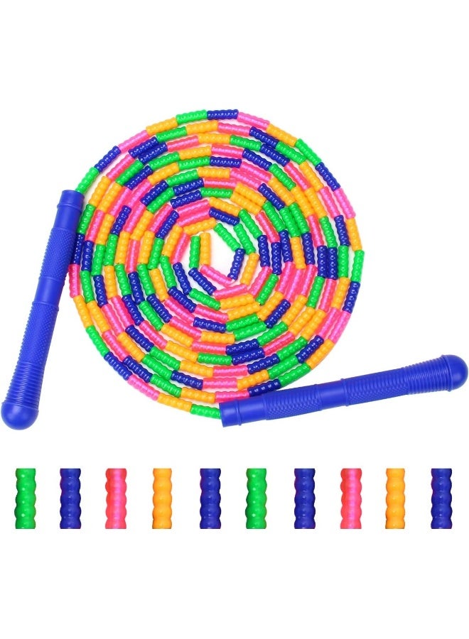 Coolrunner 16 FT Long Jump Rope(1 Pack), Double Dutch Jump Rope, Soft Beaded Skipping Rope for Kids Adults, Plastic Segmented Jump Rope, Long Enough for 4-5 Jumpers - Image 3