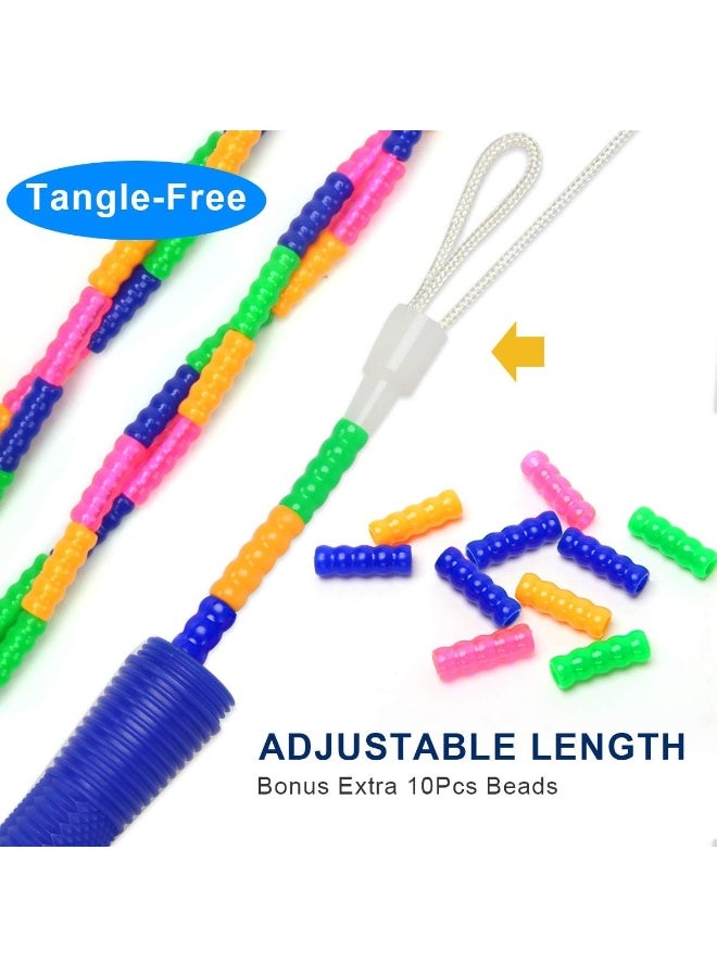 Coolrunner 16 FT Long Jump Rope(1 Pack), Double Dutch Jump Rope, Soft Beaded Skipping Rope for Kids Adults, Plastic Segmented Jump Rope, Long Enough for 4-5 Jumpers - Image 5