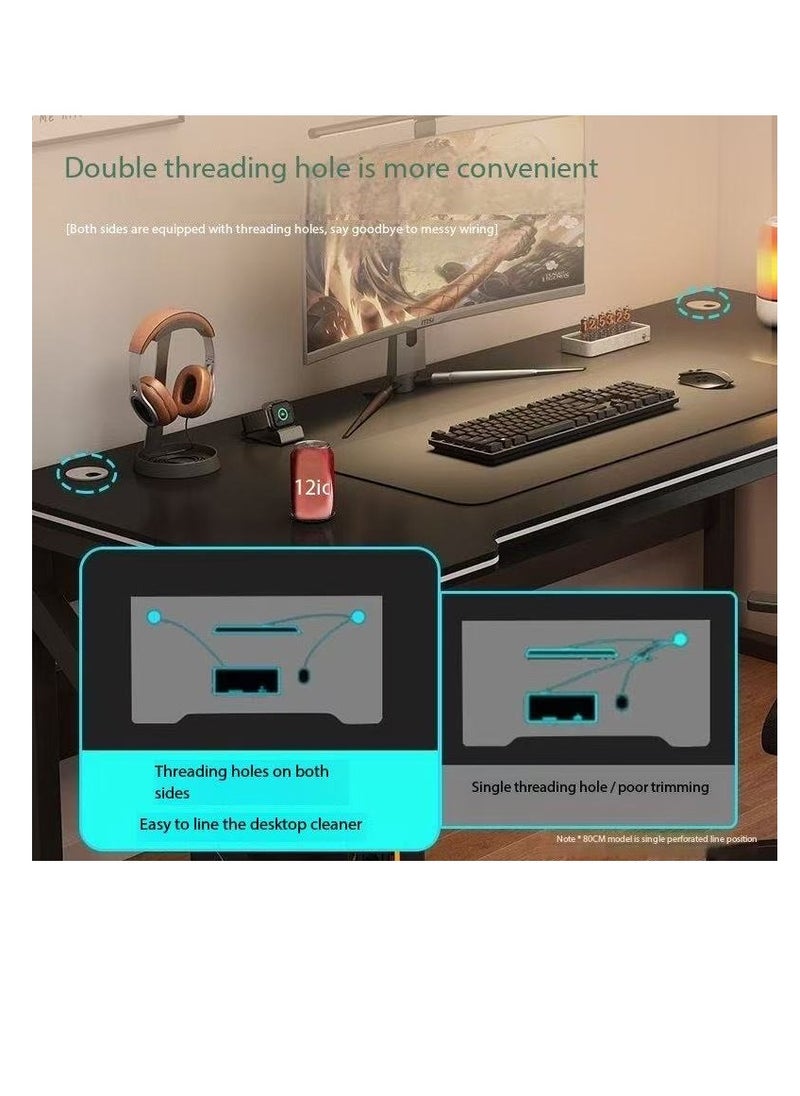 Desktop Computer Desk, K-Type White Computer Desk，Simple Game Table for Home Bedroom Table, Student Writing Study Table, Ergonomic Large Gaming Desk Computer Desk K-Shaped Gaming Table PC Gaming Workstation Home Office Desks Space-saving Easy to Assemble(white,120 * 60cm)