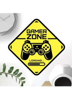 RYN Gamer Zone door sign sticker wall art bedroom boys room gaming decor wallpaper decal stickers boy game vinyl decoration baby kid accessories bedroom kids decals video game loading removable controller 30X30CM  - Image 1