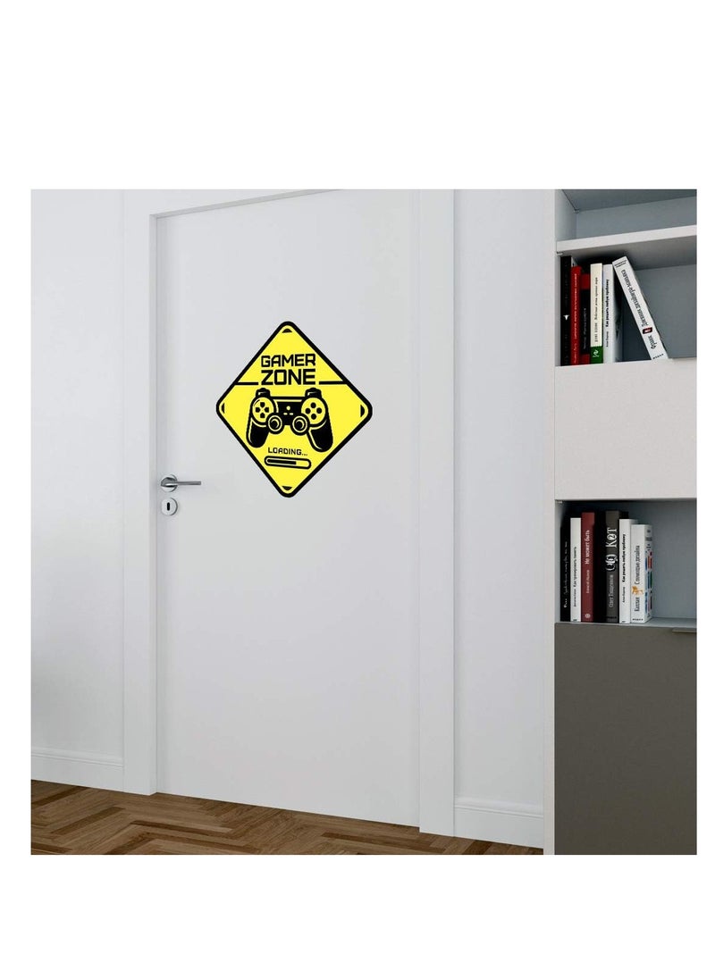RYN Gamer Zone door sign sticker wall art bedroom boys room gaming decor wallpaper decal stickers boy game vinyl decoration baby kid accessories bedroom kids decals video game loading removable controller 30X30CM  - Image 5