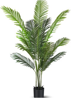 SKY-TOUCH Artificial Tree Fake Plants: 140cm Areca Palm Fake Trees Faux Plants Indoor Realistic Plants for Office Home Room Store Decor  - Image 1