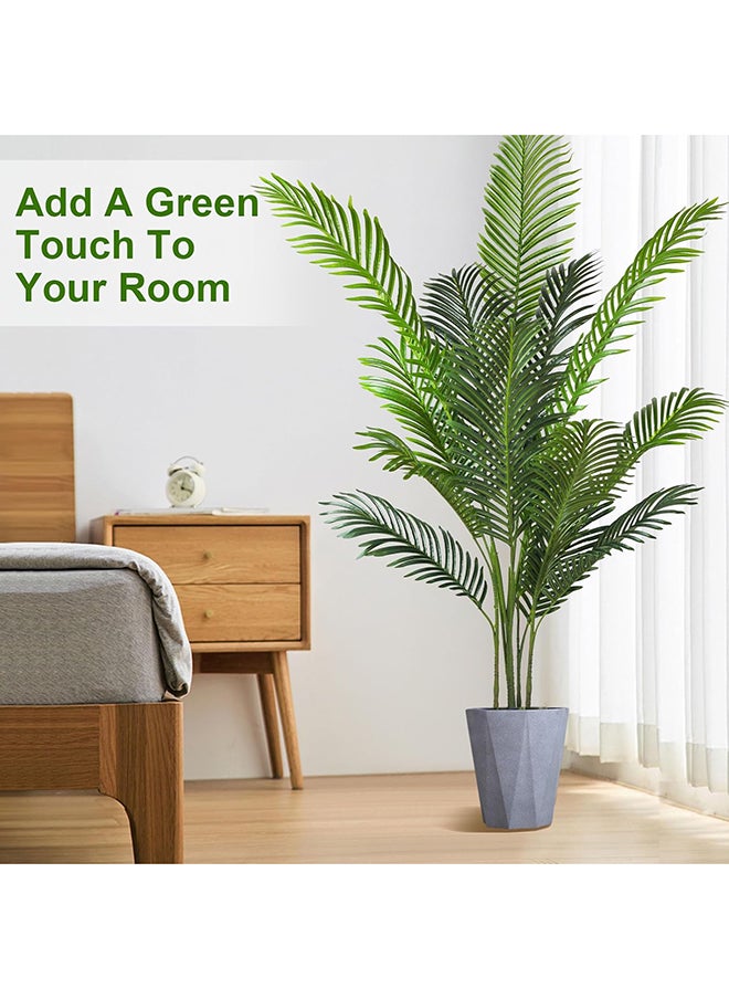 SKY-TOUCH Artificial Tree Fake Plants: 140cm Areca Palm Fake Trees Faux Plants Indoor Realistic Plants for Office Home Room Store Decor  - Image 2