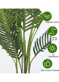 SKY-TOUCH Artificial Tree Fake Plants: 140cm Areca Palm Fake Trees Faux Plants Indoor Realistic Plants for Office Home Room Store Decor  - Image 3