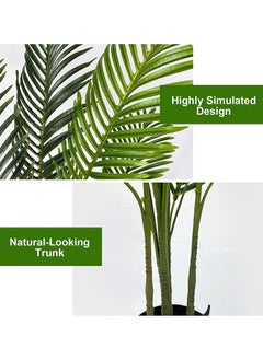 SKY-TOUCH Artificial Tree Fake Plants: 140cm Areca Palm Fake Trees Faux Plants Indoor Realistic Plants for Office Home Room Store Decor  - Image 5