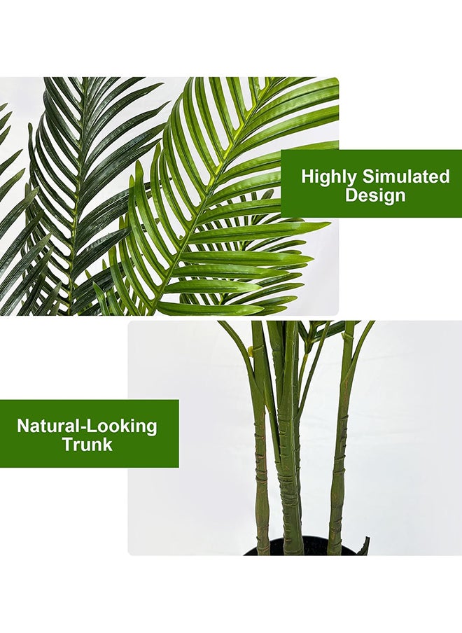 SKY-TOUCH Artificial Tree Fake Plants: 140cm Areca Palm Fake Trees Faux Plants Indoor Realistic Plants for Office Home Room Store Decor  - Image 5