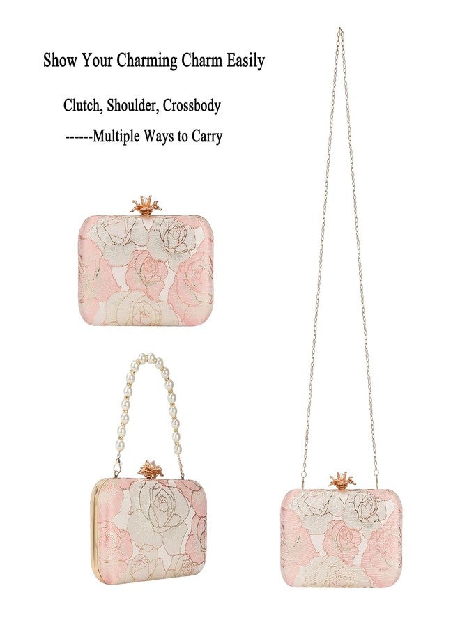 DA BODAN Womens Vintage Floral Embroidery Clutch Evening Handbag Shoulder Bags Purse for Wedding Party Prom - Image 4