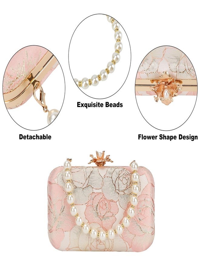 DA BODAN Womens Vintage Floral Embroidery Clutch Evening Handbag Shoulder Bags Purse for Wedding Party Prom - Image 3