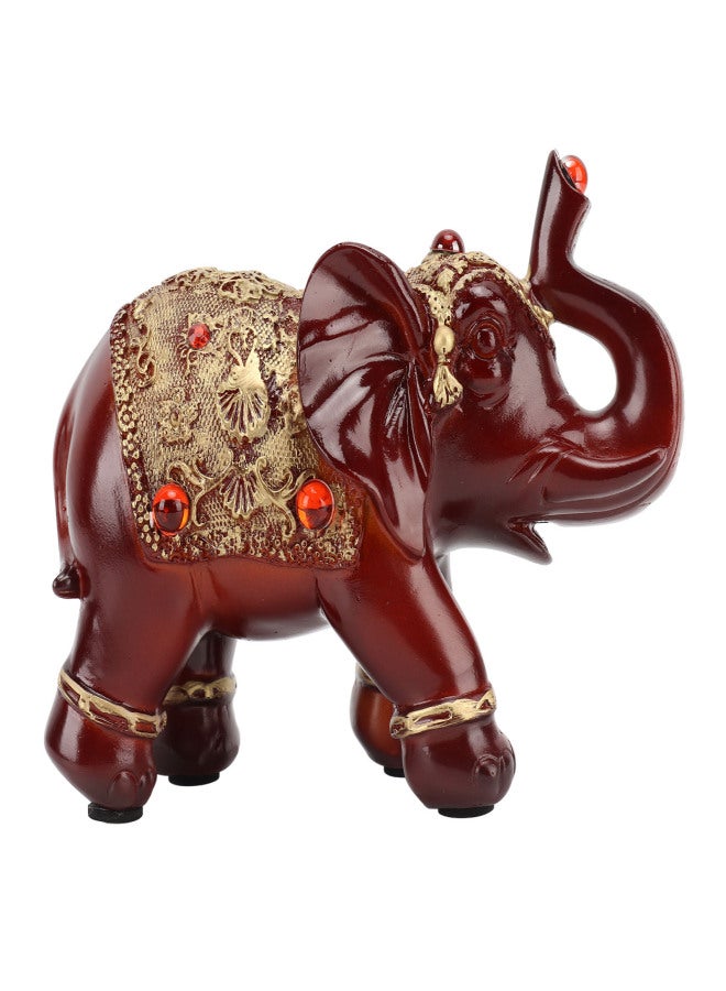 Elephant Statue Durable Resin Cute Elegant Attract Wealth Round Corner Elephant Decor for Home Bedroom Office - Image 2