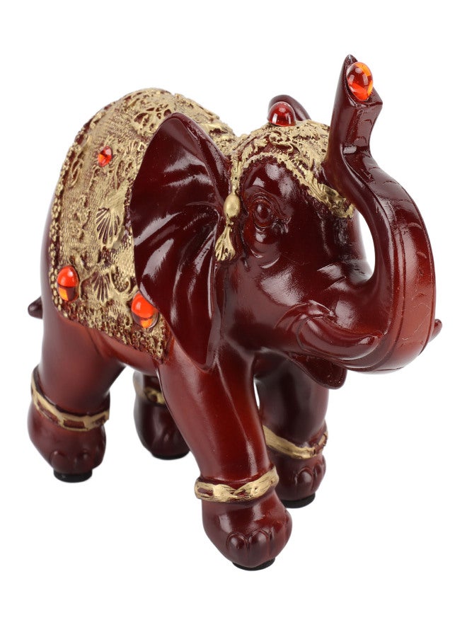 Elephant Statue Durable Resin Cute Elegant Attract Wealth Round Corner Elephant Decor for Home Bedroom Office - Image 3