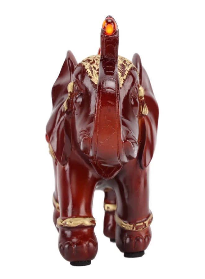 Elephant Statue Durable Resin Cute Elegant Attract Wealth Round Corner Elephant Decor for Home Bedroom Office - Image 4