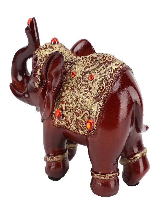 Elephant Statue Durable Resin Cute Elegant Attract Wealth Round Corner Elephant Decor for Home Bedroom Office - Image 5