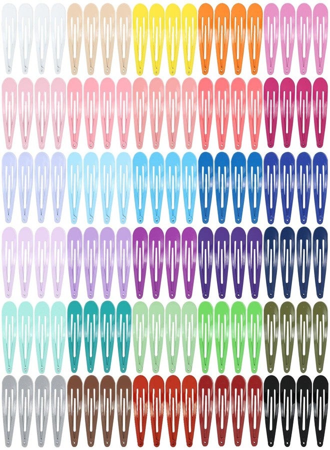 Cinaci 120 Pack in 30 Assorted Candy Color Anti-slip 2" DIY Metal Snap Hair Clips Barrettes Hair Accessories for Toddlers Kids Teens little Girls Women - Image 1