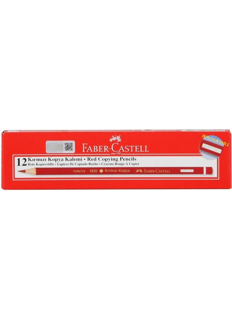 FABER-CASTELL - Red Copy Crayons Pack of 12 - Image 1