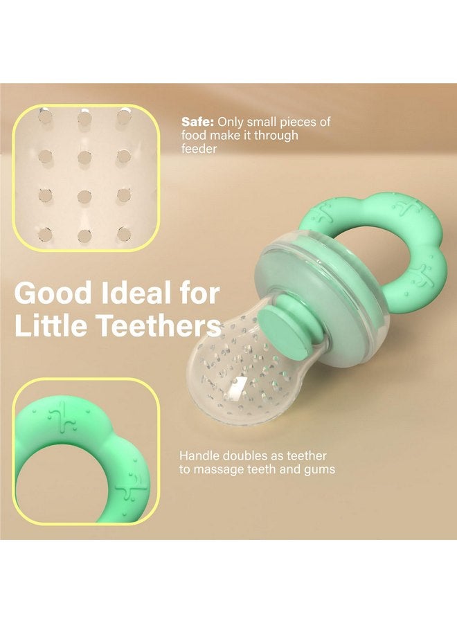 Tenmonth Baby Fruit Food Feeder Breastmilk Popsicle Molds with Freezer Tray, Tenmonth Silicone Baby Feeder for Safe Infant Self Feeding and Teething Relief 2 Pack, BPA Free - Image 3