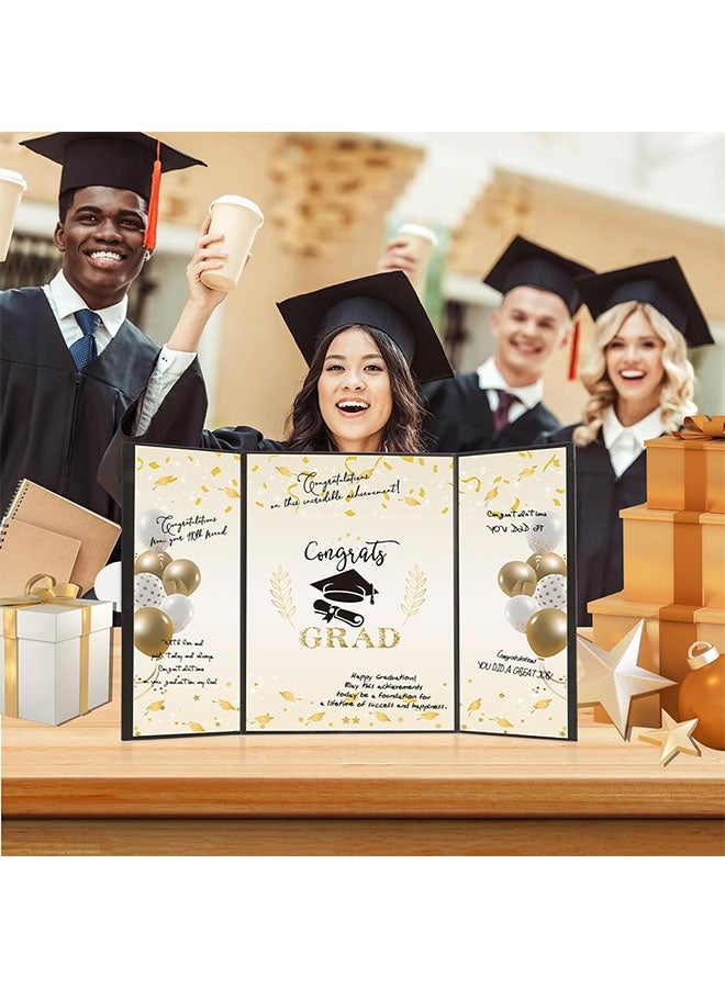 دفتر تذكاري لضيوف حفل التخرج 2025، زينة حفلات التخرج باللونين الأسود والذهبي، لافتة تهنئة بالخريج 2025، ديكور حفلات التخرج، دفتر توقيعات التخرج، لوازم الحفلات، هدايا تخرج جامعية لها - Image 4