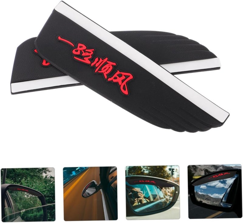 Wear resistant MAGICLULU Car Rear View Mirror Rain Visor Eyebrow, Side Mirror Guard Cover Pvc Weather Shield for Universal Vehicles, Black, 1 Pair, Suitable for All-season Protection All condition fit - Image 4