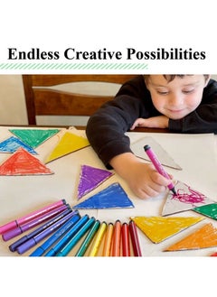 The Pencil Grip Magic Tri Stix Nontoxic And Washable Markers For Kids 48 Set 36 Rainbow + 12 Global Skin Tone Markers Tpg390  - Image 4