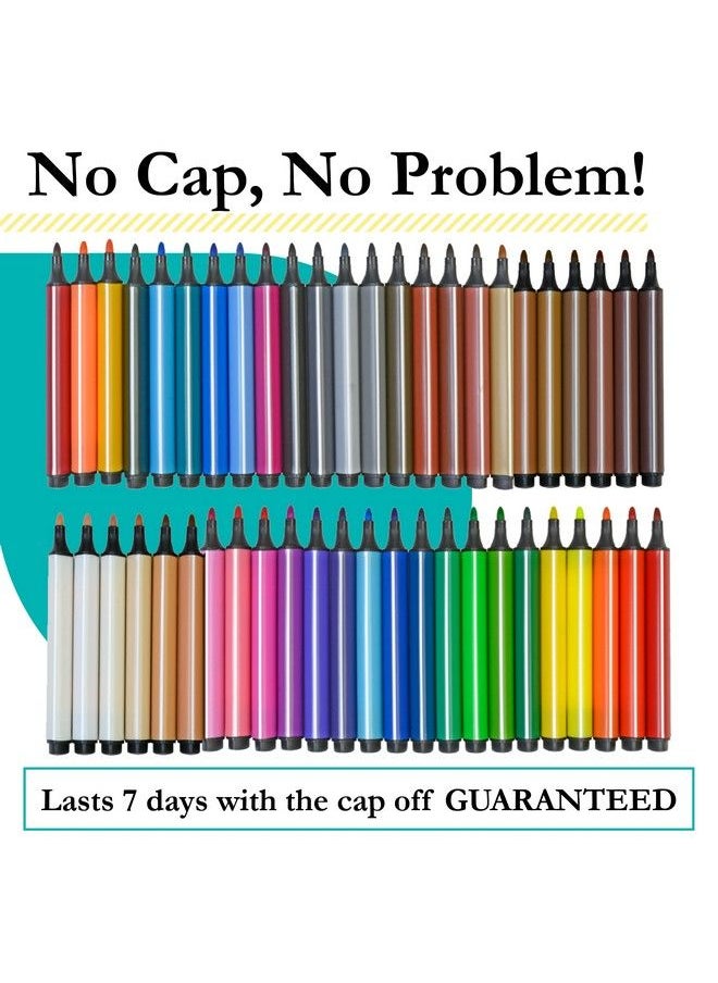 The Pencil Grip Magic Tri Stix Nontoxic And Washable Markers For Kids 48 Set 36 Rainbow + 12 Global Skin Tone Markers Tpg390  - Image 3