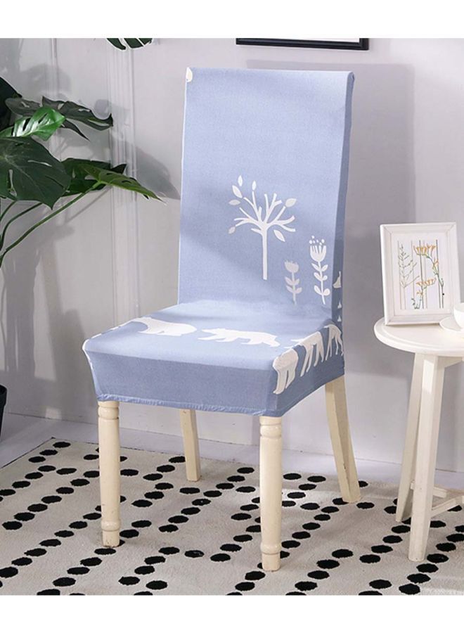 نيبمينينت غطاء كرسي منزلي بطبعة ريفية أزرق/ أبيض
