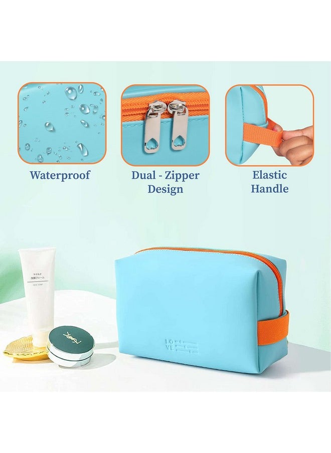 هومستراب - حقيبة حمل متعددة الأغراض من Homestrap | حقيبة مستحضرات تجميل | حقيبة سفر مكياج للنساء وحقيبة أدوات الزينة | صغيرة | أزرق سماوي 6 سم - Image 1