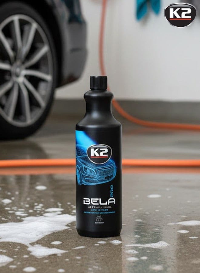 K2 BELA PRO Active Foam Car Wash Soap – Thick Snow Foam Shampoo for Pressure Washers & Foam Cannons – Safe for Waxes/Coatings – High-Foaming Pre-Wash – Energy Fruit Scent – 1L - Image 1