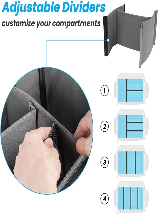 Mancro Medical Bag, Home Health Nurse Bag with Nonslip Bottom, Removable Shoulder Strap, Water-Resistant Empty First Aid Organizer for Medical Student, Therapist, Black - Image 3