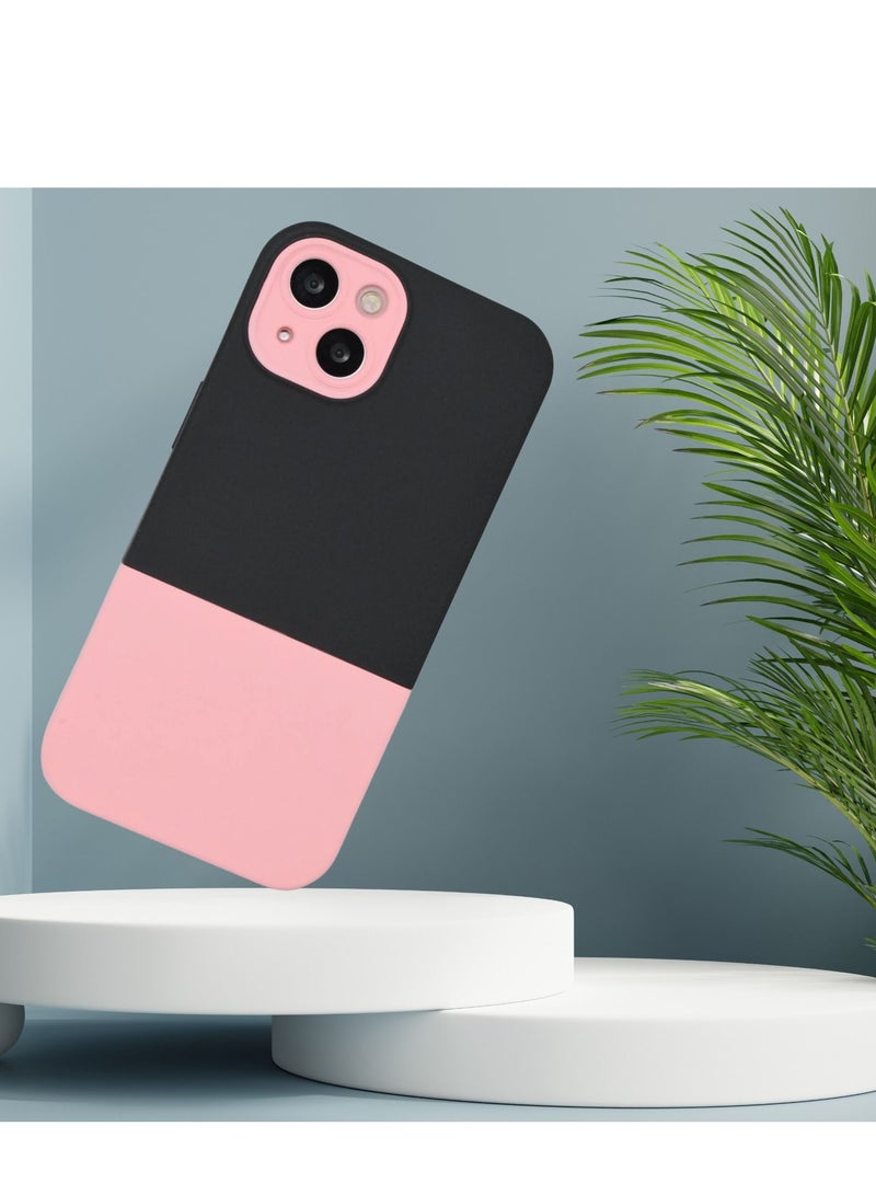 حومة غطاء حماية خلفي لهاتف iPhone 13 مقاوم للصدمات مع بطانة قماش من الألياف الدقيقة المضادة للخدش وغطاء خلفي حماية 360 درجة - Image 3