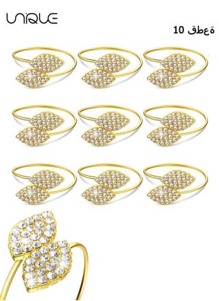Napkin Rings Set of 10, Gold Metal Leaves Napkin Holders Rhinestone Napkin Buckle for  Wedding Party Celebrate Festival Dinner Table Decoration (Leaf-Gold) - pzsku/Z9C3BDD2E1D7096084956Z/45/_/1716362497/76583a9a-1ad9-4980-afa7-419467669f81