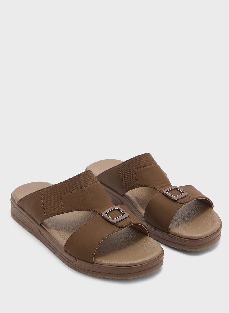 Robert Wood Buckle Detail Arabic Sandals  - Image 1