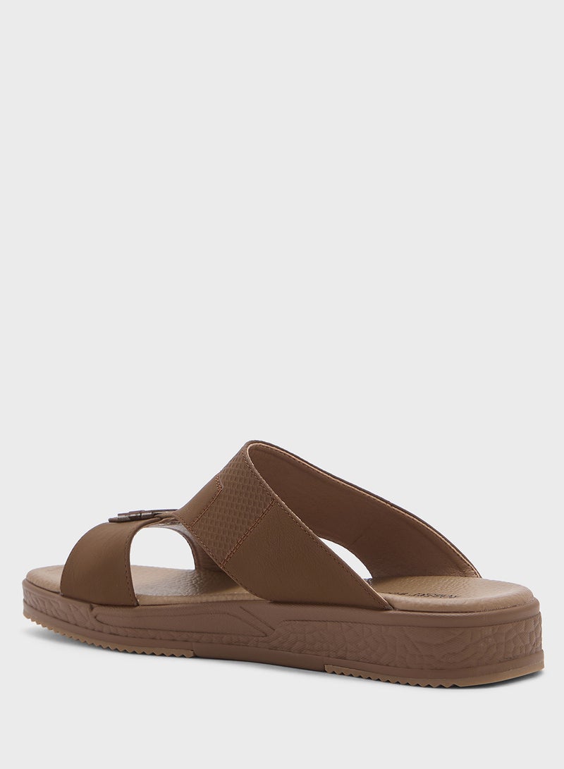 Robert Wood Buckle Detail Arabic Sandals  - Image 3