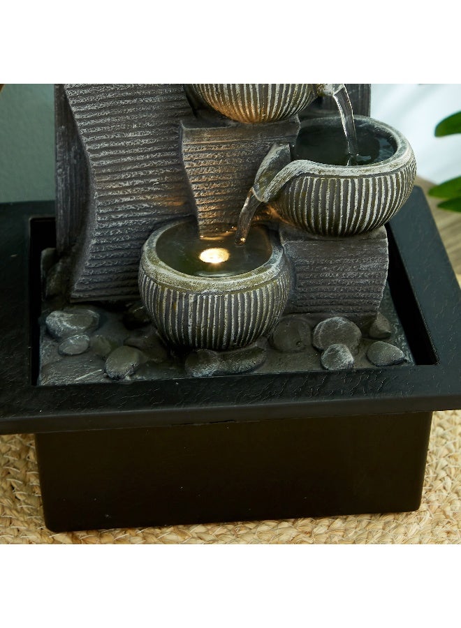 Home Box Amber Modern Fountain With 1 Yellow Light - Image 3