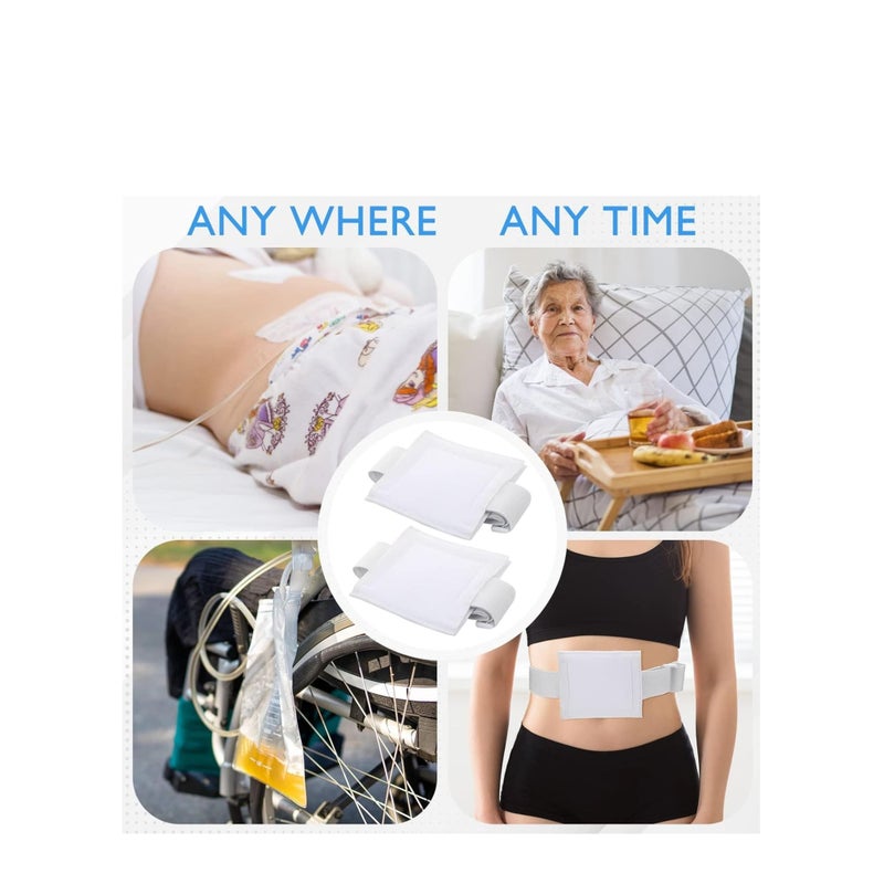 SOLARAE 6 Pcs Feeding Tube Holder Elastic G Tube Holder Belt Comfortable Peg Tube Supplies for Men Women Adults Kids Abdominal Covers Accessories - Image 5