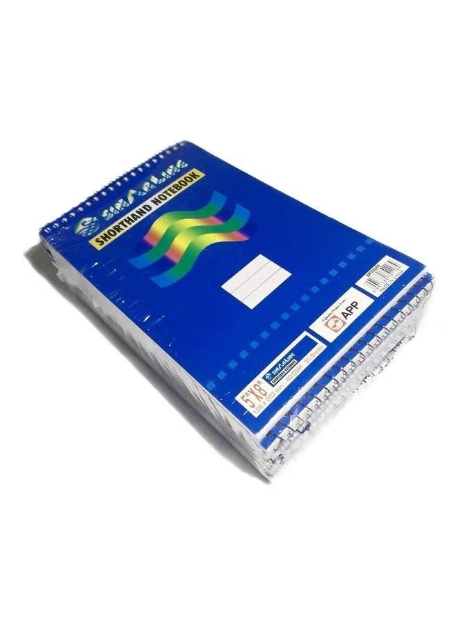 SINARLINE 12-Piece Top Spiral Shorthand Notebook Bundle White - Image 3
